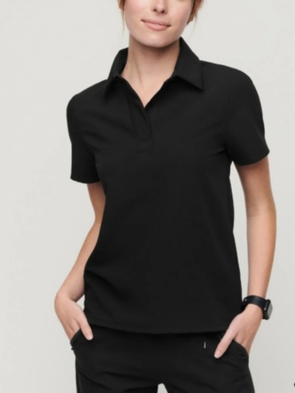 NEW Figs Nala Polo Scrub Top Black XXL Rare